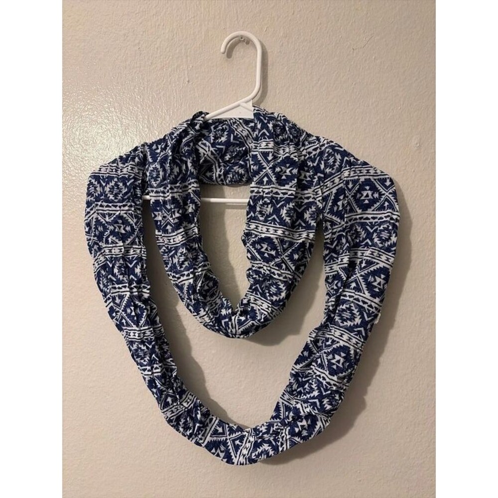 Blue and White Scarf